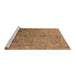 Sideview of Machine Washable Oriental Brown Industrial Rug, wshurb2683brn