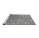 Sideview of Machine Washable Oriental Gray Industrial Rug, wshurb2683gry