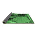 Sideview of Oriental Emerald Green Industrial Rug, urb2684emgrn