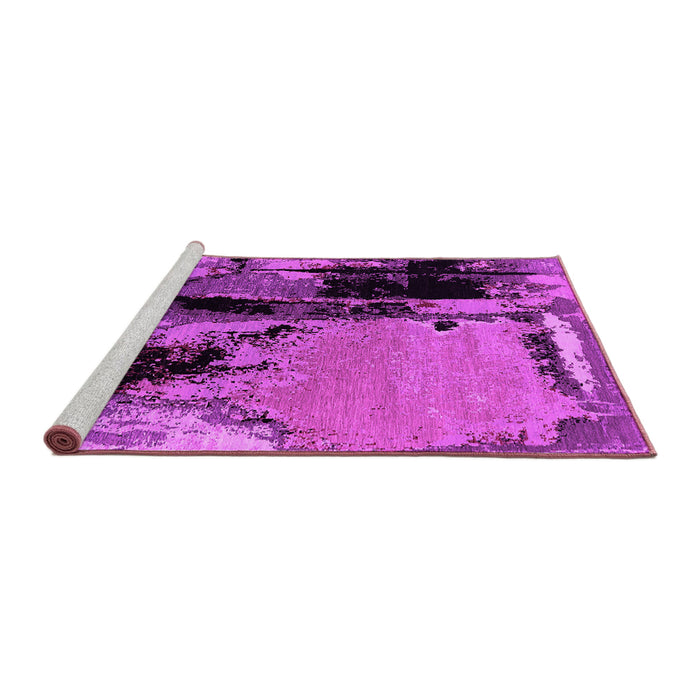 Sideview of Machine Washable Oriental Pink Industrial Rug, wshurb2684pnk