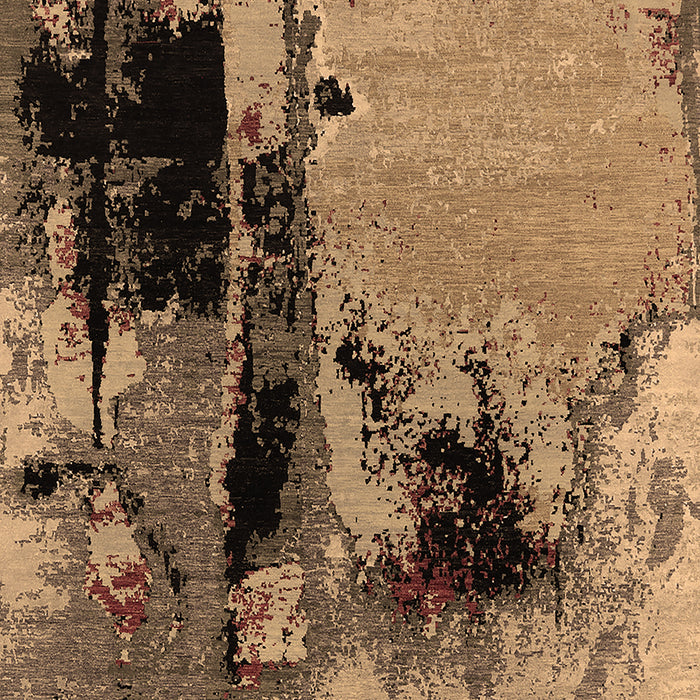 Machine Washable Oriental Brown Industrial Rug, wshurb2684brn