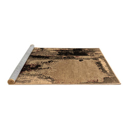 Sideview of Machine Washable Oriental Brown Industrial Rug, wshurb2684brn