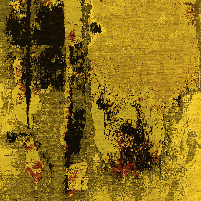 Oriental Yellow Industrial Rug, urb2684yw