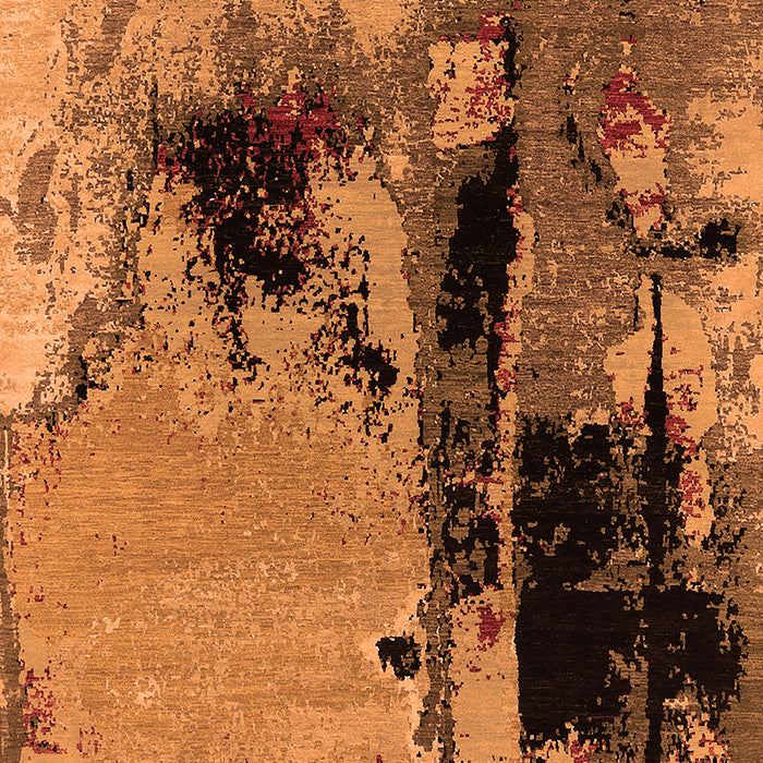 Machine Washable Oriental Orange Industrial Area Rugs, wshurb2684org