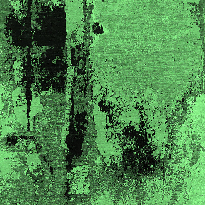 Machine Washable Oriental Emerald Green Industrial Area Rugs, wshurb2684emgrn