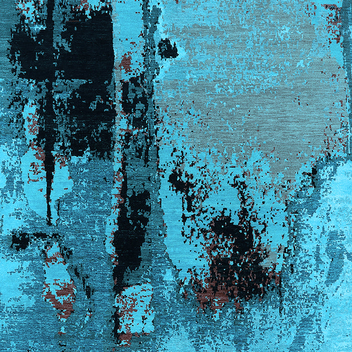 Oriental Light Blue Industrial Rug, urb2684lblu