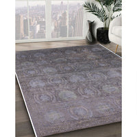 Mid-Century Modern Carbon Gray Oriental Rug, urb2685