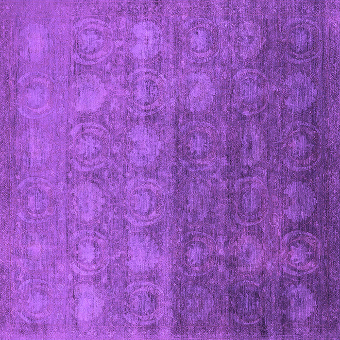 Square Machine Washable Oriental Purple Industrial Area Rugs, wshurb2685pur