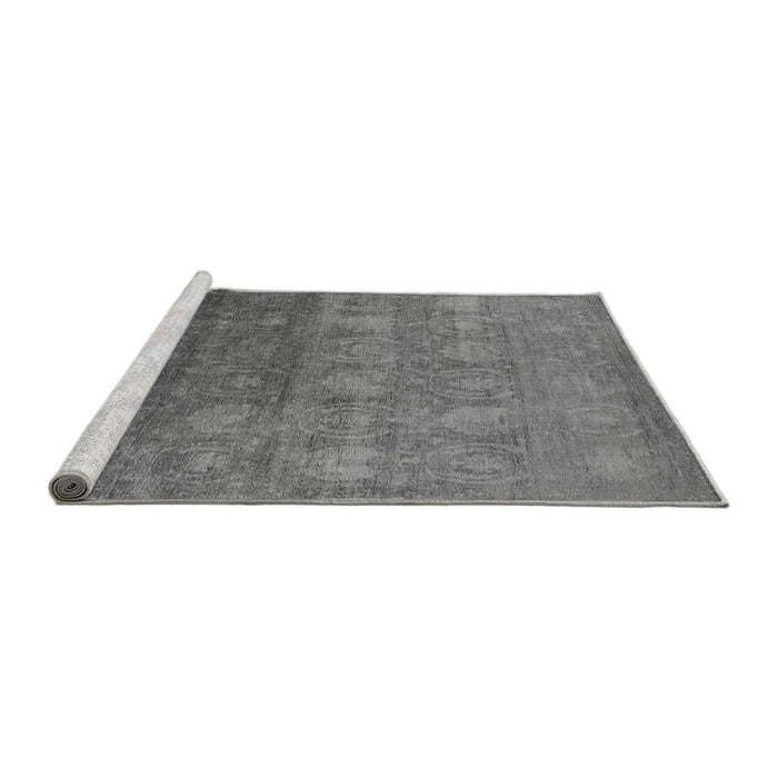 Sideview of Machine Washable Oriental Gray Industrial Rug, wshurb2685gry
