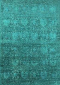 Oriental Turquoise Industrial Rug, urb2685turq