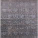 Square Mid-Century Modern Carbon Gray Oriental Rug, urb2685