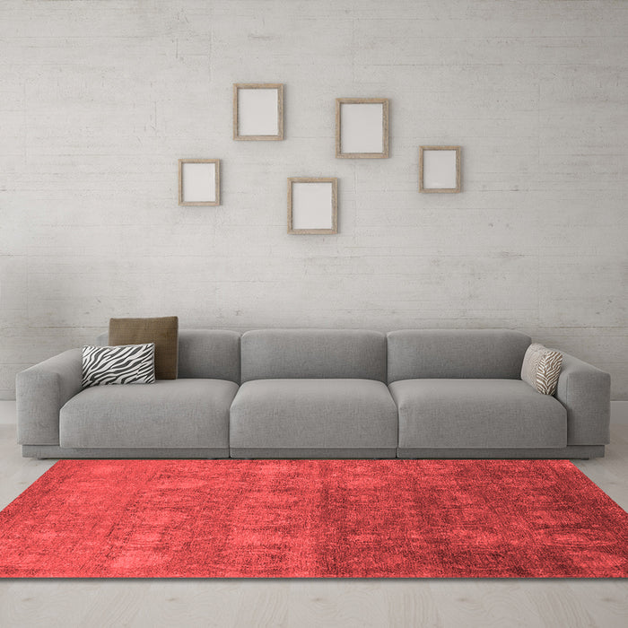 Industrial Red Washable Rugs