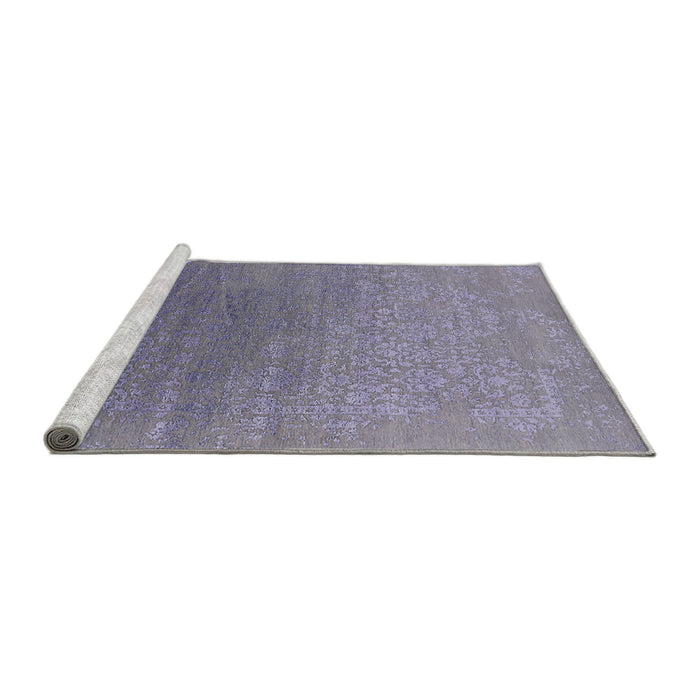 Sideview of Machine Washable Industrial Modern French Lilac Purple Rug, wshurb2686