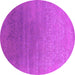 Round Oriental Pink Industrial Rug, urb2686pnk