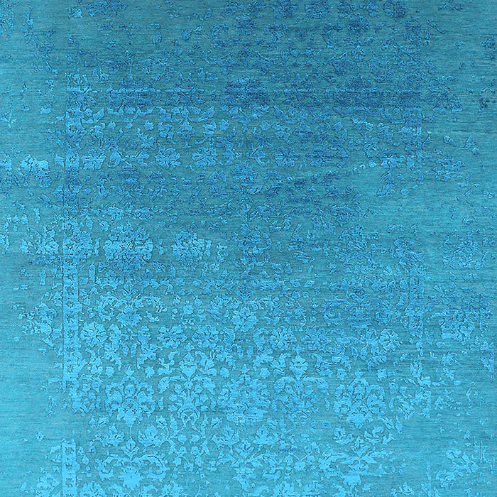 Machine Washable Oriental Light Blue Industrial Rug, wshurb2686lblu