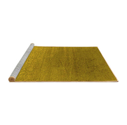 Sideview of Machine Washable Oriental Yellow Industrial Rug, wshurb2686yw