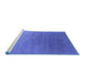 Sideview of Machine Washable Oriental Blue Industrial Rug, wshurb2686blu