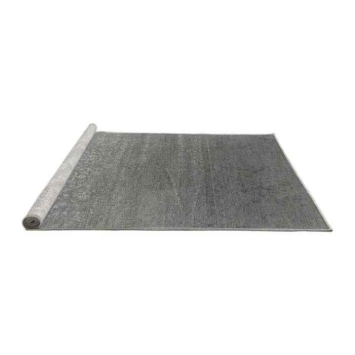 Sideview of Machine Washable Oriental Gray Industrial Rug, wshurb2686gry