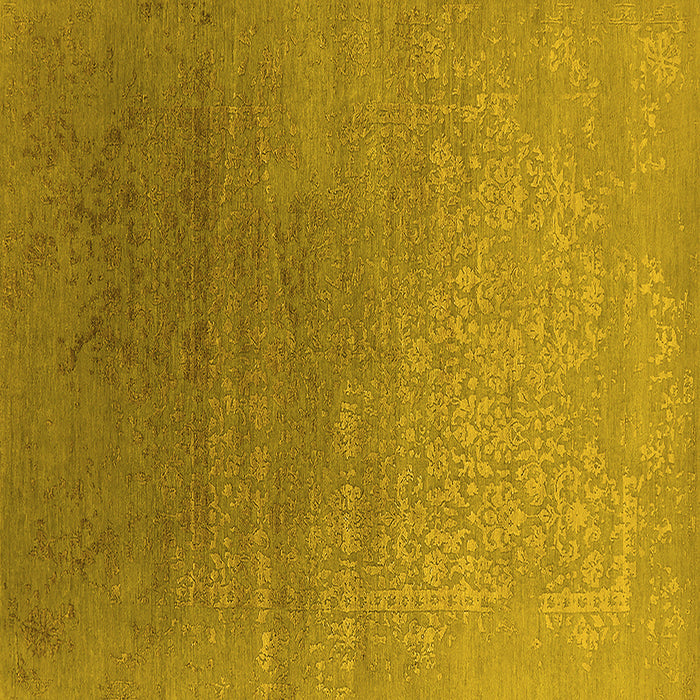Square Oriental Yellow Industrial Rug, urb2686yw