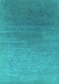 Oriental Turquoise Industrial Rug, urb2686turq