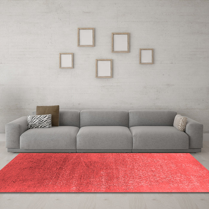 Industrial Red Washable Rugs