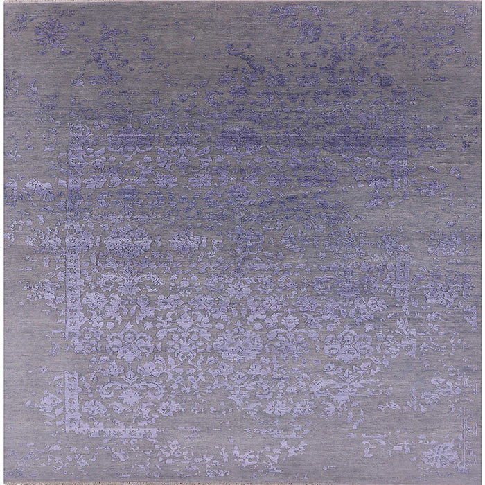 Square Mid-Century Modern French Lilac Purple Oriental Rug, urb2686