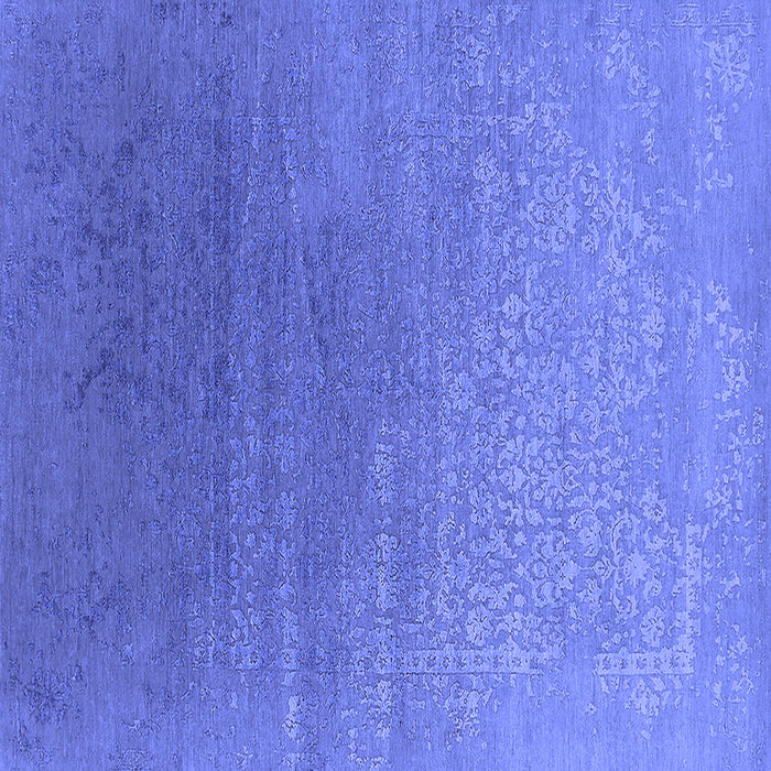 Square Oriental Blue Industrial Rug, urb2686blu