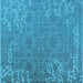 Square Oriental Light Blue Industrial Rug, urb2687lblu