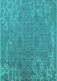 Oriental Turquoise Industrial Rug, urb2687turq