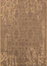 Machine Washable Oriental Brown Industrial Rug, wshurb2687brn