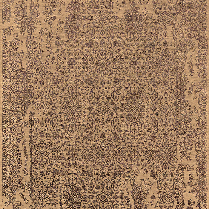 Machine Washable Oriental Brown Industrial Rug, wshurb2687brn