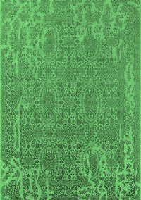 Oriental Emerald Green Industrial Rug, urb2687emgrn