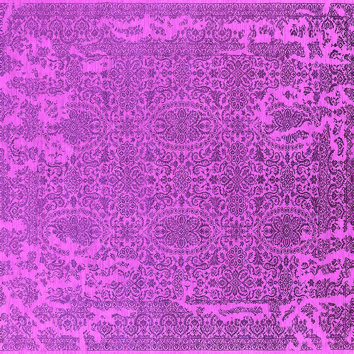 Square Machine Washable Oriental Pink Industrial Rug, wshurb2687pnk