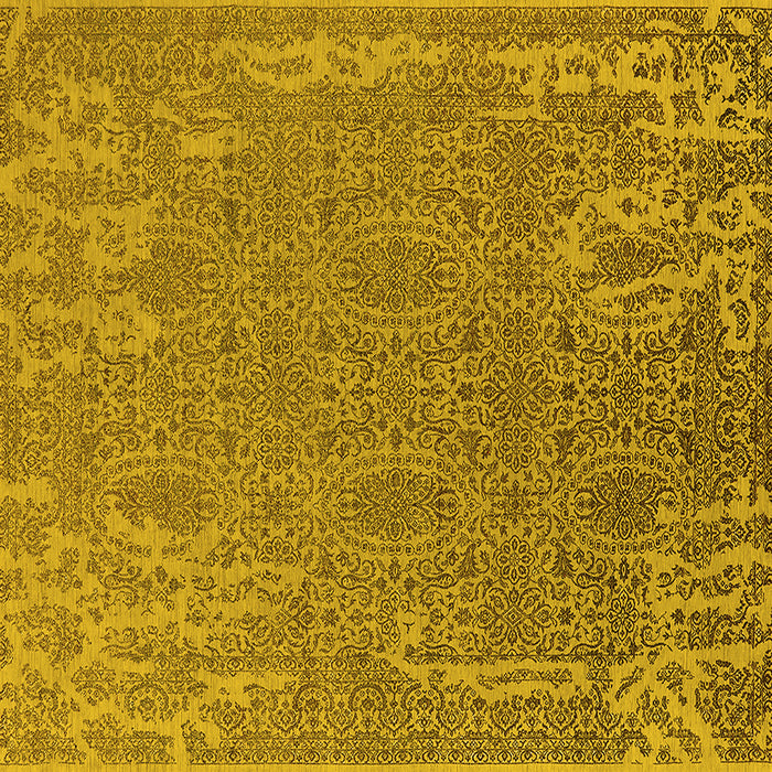 Square Oriental Yellow Industrial Rug, urb2687yw