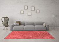 Machine Washable Oriental Red Industrial Rug, wshurb2687red