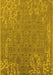 Machine Washable Oriental Yellow Industrial Rug, wshurb2687yw