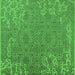 Square Oriental Green Industrial Rug, urb2687grn