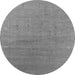 Round Oriental Gray Industrial Rug, urb2688gry