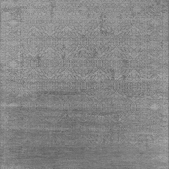 Square Oriental Gray Industrial Rug, urb2688gry