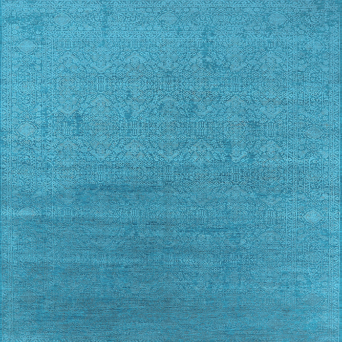 Square Oriental Light Blue Industrial Rug, urb2688lblu