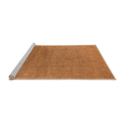 Sideview of Machine Washable Oriental Orange Industrial Area Rugs, wshurb2688org