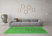 Machine Washable Oriental Green Industrial Area Rugs in a Living Room,, wshurb2688grn