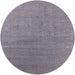 Round Mid-Century Modern Dark Gray Oriental Rug, urb2688