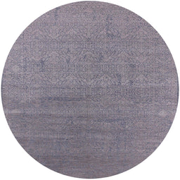 Round Machine Washable Industrial Modern Dark Gray Rug, wshurb2688