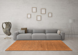 Machine Washable Oriental Orange Industrial Area Rugs in a Living Room, wshurb2688org