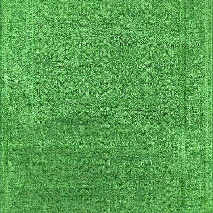 Machine Washable Oriental Green Industrial Area Rugs, wshurb2688grn