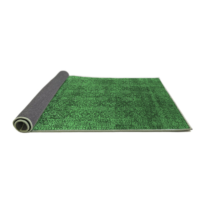 Sideview of Oriental Emerald Green Industrial Rug, urb2689emgrn