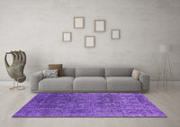 Machine Washable Oriental Purple Industrial Rug, wshurb2689pur