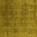 Square Oriental Yellow Industrial Rug, urb2689yw