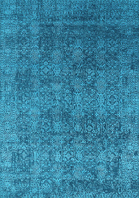 Oriental Light Blue Industrial Rug, urb2689lblu